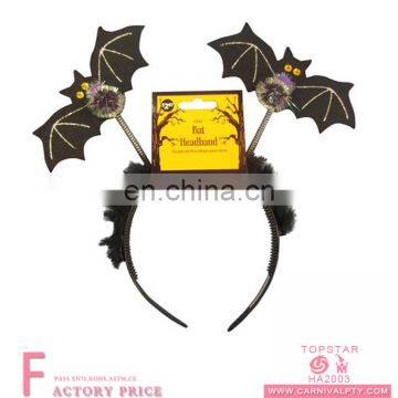 Plastic bat pattern black headdress halloween party accessories headband