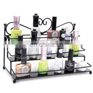 Promotion 3 Layers Floor Standing Nail polish Metal Wire Display For Shopping Store