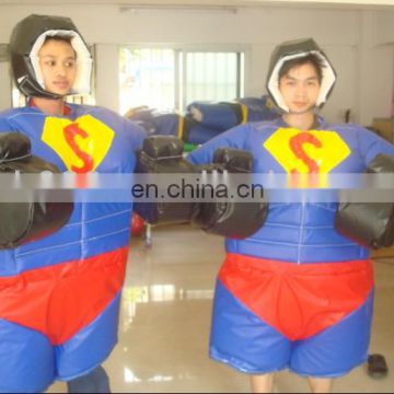 2017 new and stock superman costume sumo suits foam padded sumo suits