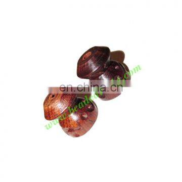 Rosewood Beads, Handcrafted designs, size 16x17mm, weight approx 3.25 grams BWRSD0060