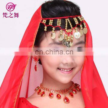 P-9054 Children and Adult Red Belly Dance Necklace Earring Set Jewelry photo-4