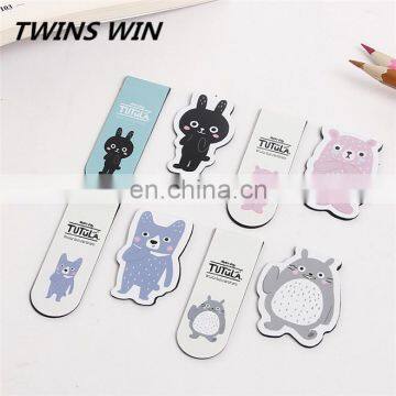 best price cute stationery school supplies wholesale from china , custom-made magnetic metal animal design bookmark