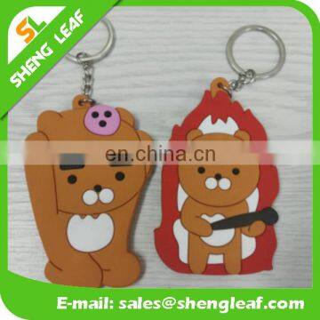wholesale custom logo soft rubber pvc keychain
