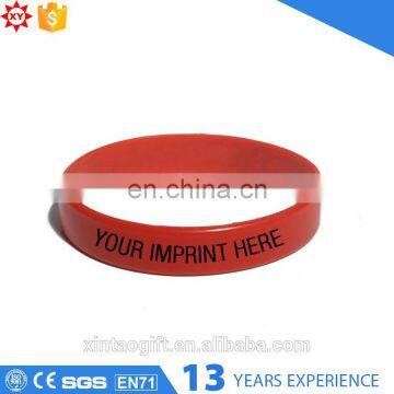 Printed technique customized silicone wristband