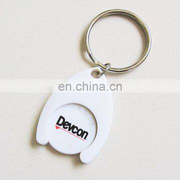 Plastic Trolley Token Keyring With Printed Logo photo-2