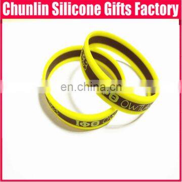 Beutiful 3 Layers Silk Printing Silicone Wristbands photo-4