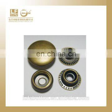 Flat Press Metal Snap Button,Bronze Press studs,Function Trimming Button