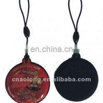 high quality custom printing microfiber+pvc round mobile phone screen cleaner with your design