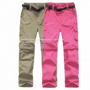 Outdoor Sports Quick Drying Disassemble Children Pants