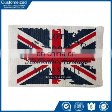 Professional Manufacture Customized Design custom logo printed woven loop fold label