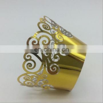 Laser cut cupcake wrappers birthday or wedding decorative cake wrappers