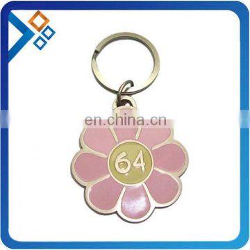 Fashion Custom Metal Zinc Alloy Flower Keychain