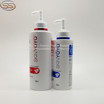 300ml 500ml Plastic PET Shampoo Bottle with Lotion Pump