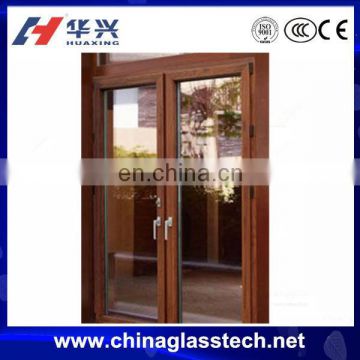 Modern design AS2047 standard Double glazing Wood color house door model