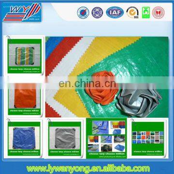 Waterproof Orange Blue Polyethylene Tarpaulin / PE Tarps Fabric