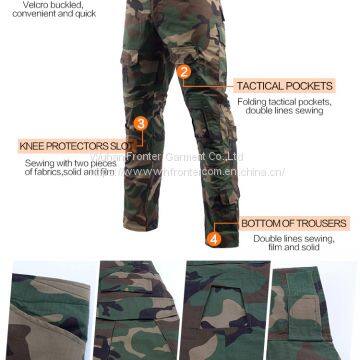 6-Colors Knitted Army Military Combat H Frog Sleeve Tactical Shirt Suit photo-3