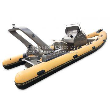 CE approval 6.8m Fiberglass Hull Inflatable Yacht boat rib 680 for sale