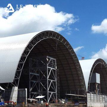 Large Span Steel Space Frame Structure Coal/Cement/Limestone/Clinker/Grain Storage Sheds Structure photo-3