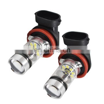 2X 6000K High Power H8 LED Fog Driving Light Canbus 100W Lamp Bulb White