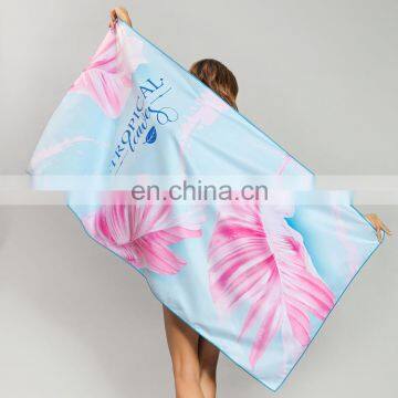 High Quality Sublimation Printing Hotel Shower Quick-Dry Microfiber Beach Towel With Logo photo-5