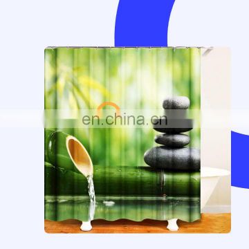 i@home wholesale eco friendly tropical beach print shower curtain mildew resistant waterproof