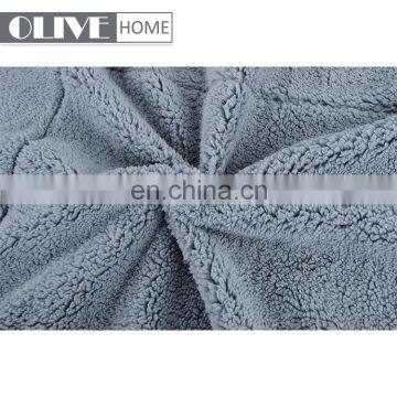 China Gold Supplier Warm Soft Plain Patchwork Suede Fleece Blanket With Sherpa Back Throw Custom Printed Sherpa Blankets photo-5