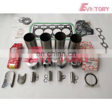 For Isuzu  4LE2 4LE2X engine overhaul kit  piston + ring cylinder liner gasket bearing