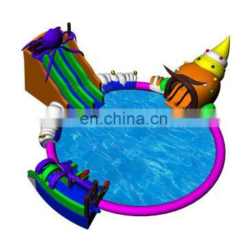 Conch Octopus Themed Inflatable Water Park Slide With Big Pool For Water Park photo-4