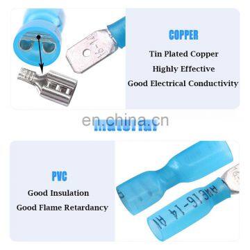 Hampool Good Reputation Blue 16-14AWG HDPE Wire Connector Waterproof Automotive Insulated Tab Terminals photo-3
