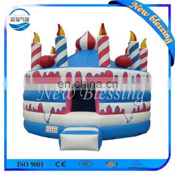 Birthday Cake Inflatable Bouncers,Inflatable Jumping Castle for Outdoor Event