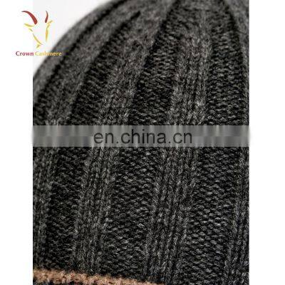 Knitted Cashmere Wool Beanie Hats And Caps For Men photo-4