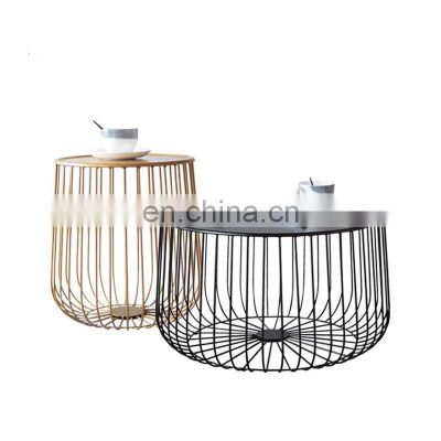 Chinese factory cheap metal iron industrial fancy living room modern simple design new coffee center table for sale