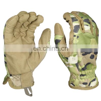 Heavy duty camouflage anti vibration industrial work mechanic gloves