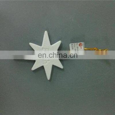 Round Spindle Tree Shape Craft Blank Porcelain Christmas Ceramic Ornament photo-4