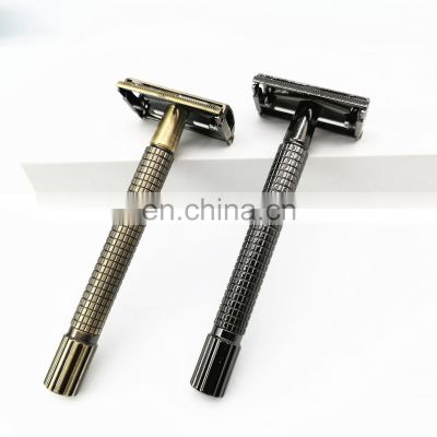 Wholesale Brass metal double edge butterfly safety shaving razor for men