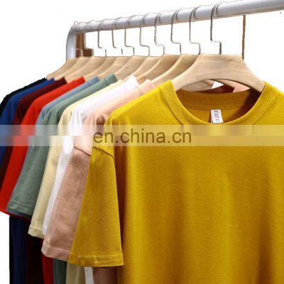 Оригинальные запчасти (OEM), на заказ. 210 г. Футболка с круглым вырезом и опущенными плечами из толстого хлопка. Футболка с высококачественной печатью и вышивкой, на заказ