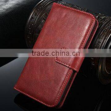 2 in 1 Crazy Horse Leather Wallet Case for Samsung Galaxy S6 Case Cover