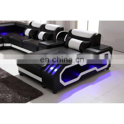 New arrival Luxury Sofa Set Living Room Furniture couch sofa set with LED lights modern design