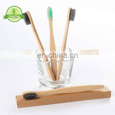 china factory  ECO friendly  soft  100%Charcoal Bamboo Toothbrush