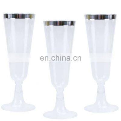 Hard Plastic Clear Disposable Drinkware Wine Glass Champagne Flutes photo-4