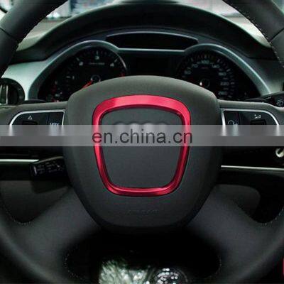 Factory Car steering wheel center logo Covers Stickers Trim for Audi A4 B6 B7 B8 A6 C6 A5 Q7 Q5 A3 8P S3 8v Car Interior