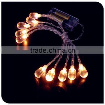 led string light with rain drop decoration