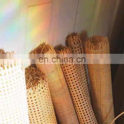 Cheapest Woven Synthetic Rattan Sheet Cane Webbing using for handicrafts furniture from manufacturer in Viet Nam