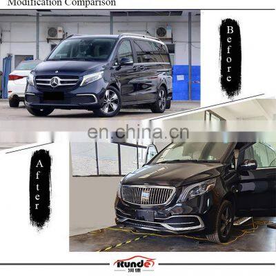 Runde Car Modification Factory Price Maybach Style Front Bumper+Grill  Body Kit For Mercedes V Class W447 Vito Metris V260 2014-