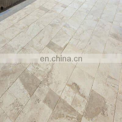 Premium Quality Navona Travertine Tumbled French Pattern Set Paver Tumbled from Turkey CEM-FPT-21