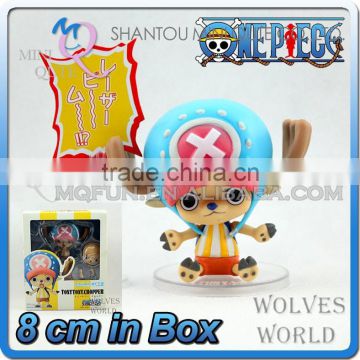 MINI QUTE 8 cm Japanese anime one piece action figure Chopper with expression accessories brinquedos boys in box NO.MQ 090