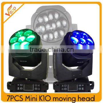 7x15w 4in1 RGBW Bees Eyes LED Moving Wash Light Dj Disco Club Party Wedding Stage Effect Lighting