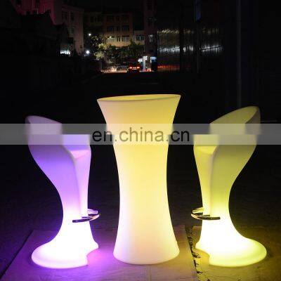 high tables and bar stools /Modern Indoor Outdoor Home Bar Event Garden LED Furniture High Top LED table and chair