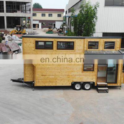 Prefab Mini Movable Mobile Modular Homes Field Site Office Trailer Tiny House On Wheels For Sale photo-3