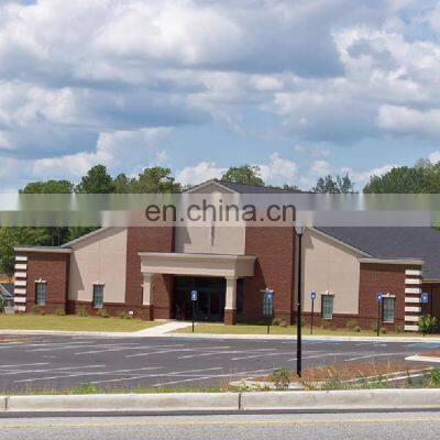 China Customized Design Galvanized Metal Prefab Steel Structure Church Building